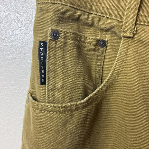 VTG 90’s Structure Jeans Mossy Green TAG 38S ACTUAL 36x29 Skater Grunge Relaxed - Picture 5 of 8